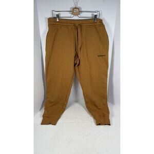 Timberland Men Pants Large Yellow Mustard Cotton Blend Drawstring Jogger
